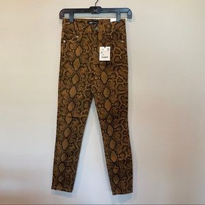 NEW Zara Snake Skin Print Jeans